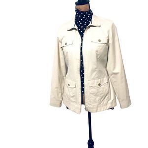 Womans Tommy Hilfiger Jacket Womens Beige Full Zip Up Size Small